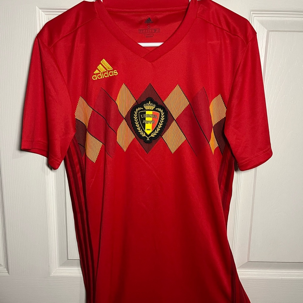 Adidas Red Belgium 2018 World Cup Soccer Jersey